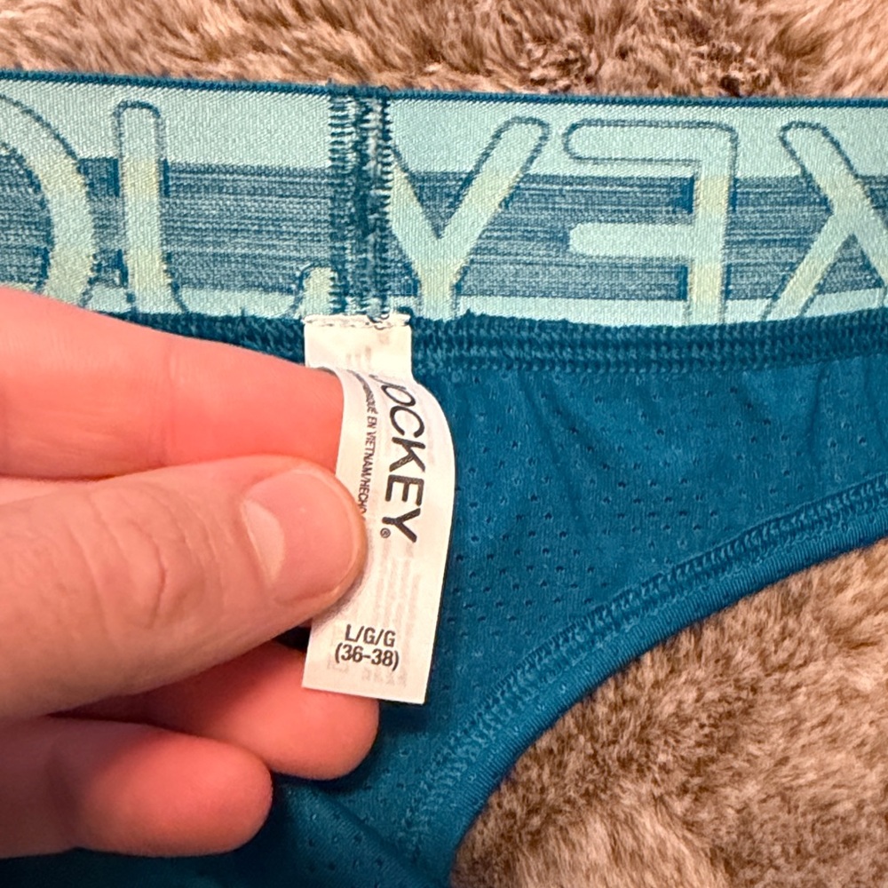 Jockey Teal Thong with Logo Waistband - Picture 2 of 3
